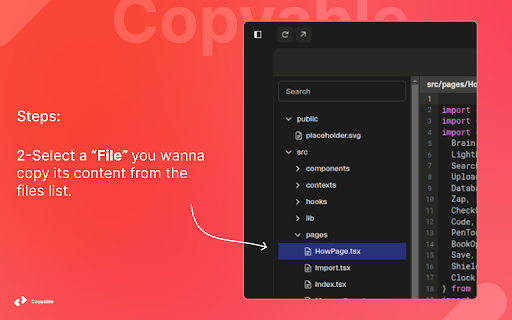 Copyable : Lovable code copy extension :: Copy any project's source code with one click from Lovable Code using this extension - developed by shihab soft.