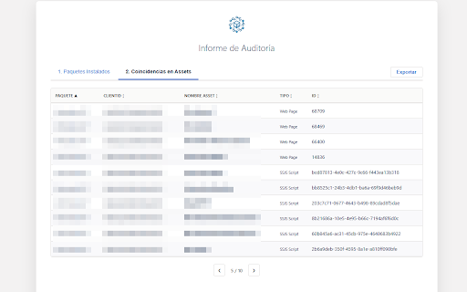 MCE Installed Package Auditor :: Herramienta de auditoría para Marketing Cloud que rastrea Paquetes Instalados y ClientIDs en Content Builder, Cloud Pages y Scripts.