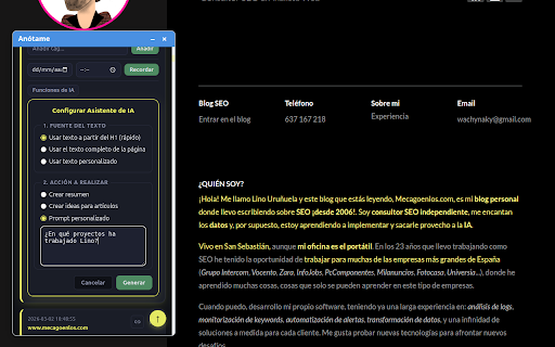 aNótame :: Extensión para Chrome que permite guardar, resumir, organizar y recuperar notas del texto seleccionado en cualquier página web.