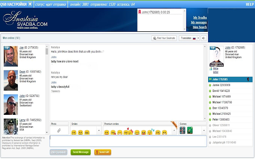 QSB - Quick Simple Bot :: Assistant for working with chats and letters on the site affiliact.com