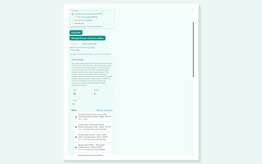 AI Bookmark Butler :: Lightweight AI layer on Chrome bookmarks: smart save, semantic search, batch curate. BYOK; zero network by default.