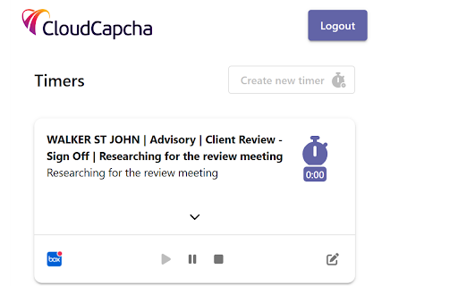CloudCapcha :: Track time in your browser