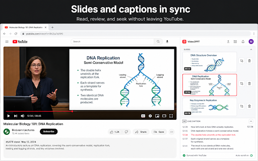 Video2PPT - Browse YouTube by Slide :: Browse YouTube by slide, jump to matching timestamps, follow synchronized captions, and continue in the Video2PPT workspace.