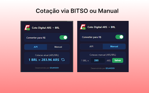 Coto Digital - Pesos para Reais :: Converte preços do Coto Digital de pesos argentinos para reais brasileiros