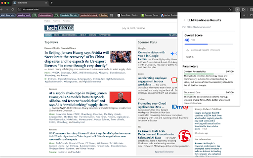LLM Check - AI Readiness & Visibility :: AI Visibility Audit for your website. See how ChatGPT, Gemini & Perplexity cite your brand. Optimize for AI search.