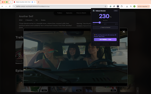 Volume Booster :: Amplify browser tab audio safely up to 600%. No adware, no tracking, 100% local. Works on YouTube, Spotify, Netflix and any website.