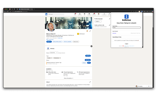 InNotes :: Transform LinkedIn into your personal CRM