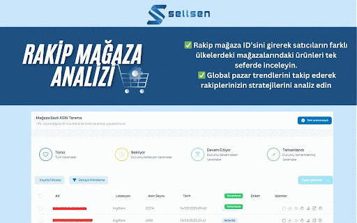 SellSen :: SellSen Uygulaması ile entegre Chrome uzantısı.