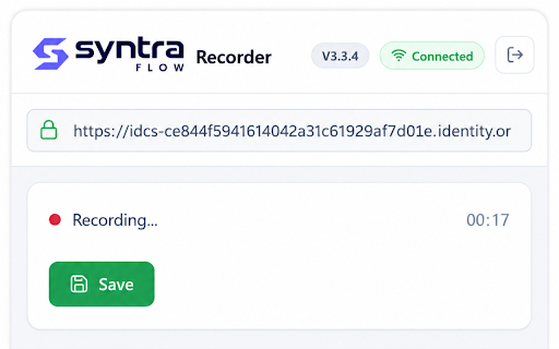 SyntraFlow Recorder :: Record user interactions on any website and export them as Playwright test scripts