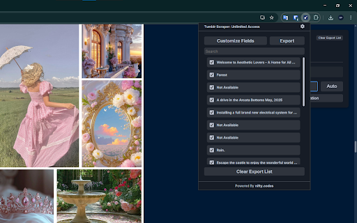 Tumblr Scraper: Export Posts, Communities, Likes & more :: Scrape Posts, Reblogs, Replies, and more from Tumblr, with options to export in formats such as CSV, Excel, JSON and others