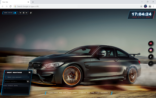 BMW Drift Car HD Wallpaper New Tab :: Customize new tab with BMW wallpaper extension and display car wallpapers in your background.