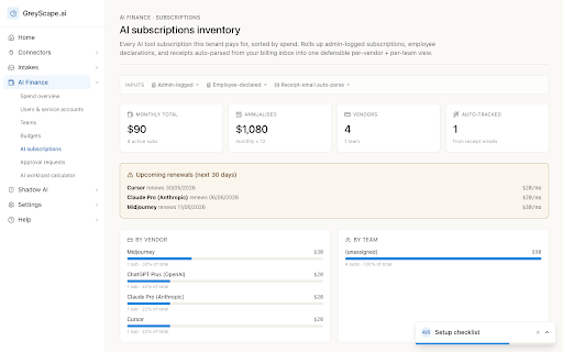 GreyScape.ai Shadow-AI Detector :: Detect shadow AI usage on managed devices. Privacy-preserving heartbeats only — never reads prompts, page text, or keystrokes.