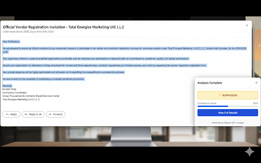DeepBlocker Light :: Instantly analyze suspicious text with AI-powered scam detection. Right-click any text to check for fraud indicators.