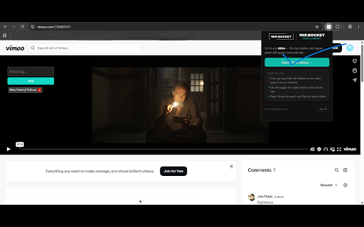 WIP. Docket My Video Library :: Save videos with tags to your personal library