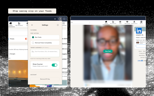 Authr Extension :: Clean your LinkedIn feed to see only the content you want to see.
