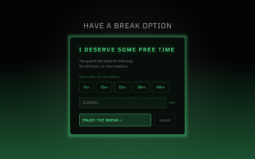 DoomScroll Blocker :: Limit mindless scrolling on social media feeds and short videos. Set scroll limits, get interrupted, and take intentional breaks.