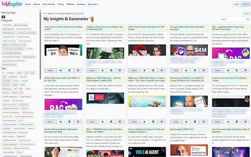 YouTube Transcript Summary: InfoCaptor AI :: InfoCaptor AI helps you save time by extracting YouTube transcripts and creating AI-powered summaries