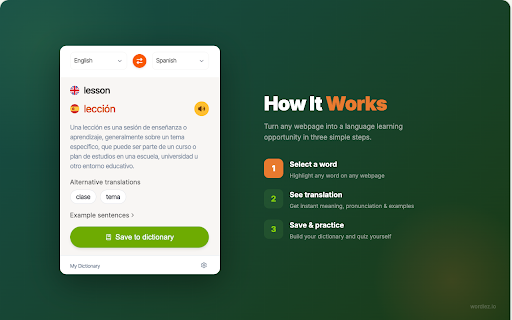 Wordiez :: Learn new words while browsing the web.