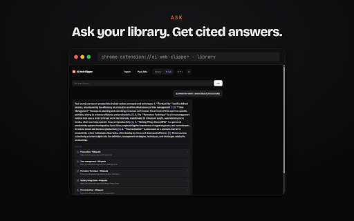 AI Web Clipper - Pocket Alternative, Save & Read Later :: Save articles, highlights and pages, then find them instantly with AI search and chat. The smart Pocket alternative.