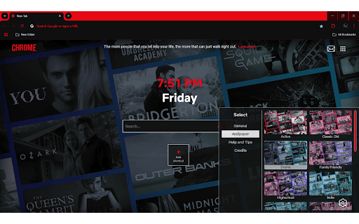 Netflix Theme Extension - Cinematic Scarlet :: A sleek browser theme inspired by Netflix's iconic style, featuring bold red accents and a cinematic design.