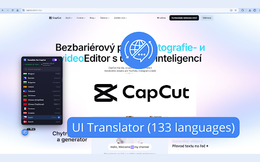CapCut Translate: Interface Translator, 133 Languages :: Get CapCut in American English. This extension translates the CapCut editor interface into 133 languages.