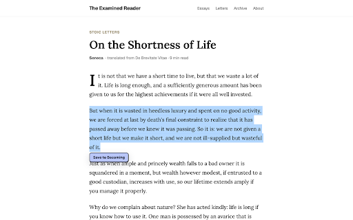 Becoming :: Save Kindle highlights, web articles, YouTube videos, and X posts into Becoming — and turn what you read into daily practice.