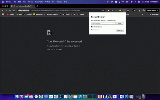 Focus Blocker :: Block distracting websites to boost productivity while browsing.
