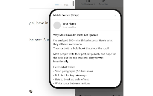 LinkedIn Post Formatter :: Format your LinkedIn posts with bold, italic, lists, and more. Mobile preview included.