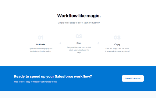 Salesforce Field API Name Viewer :: Show Salesforce Field API Names next to labels. Toggle with extension icon.
