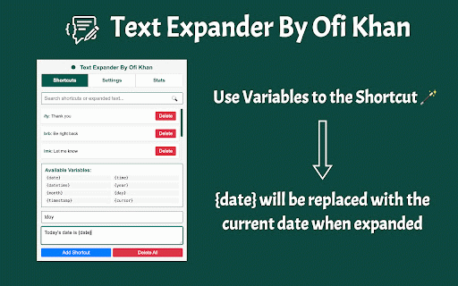 Text Expander By Ofi Khan :: A universal text expander for easing repetitive typing tasks across all websites.