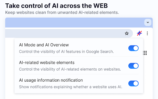 Clean Search - No AI Results in Google :: Chrome extension to hide Google's AI results and overview. Clean up search results, remove summaries, and browse distraction-free