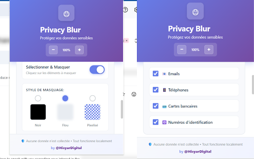 Privacy Blur :: Masquez les informations sensibles avant screen sharing