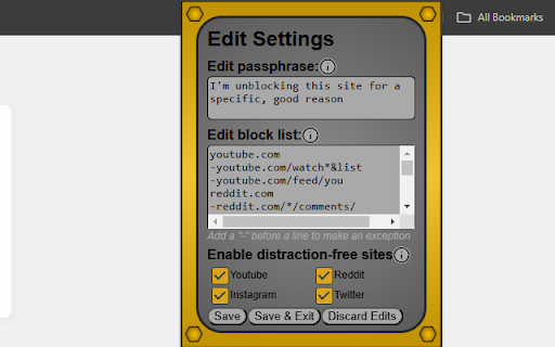 Lock In :: Helps you focus by blocking distracting sites during work sessions