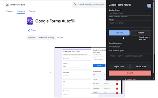 Google Forms Autofill :: Autofill Google Forms using your saved answers