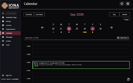 Blackboard Dark Mode - DarkBoard :: Dark mode for Blackboard Ultra at Iona University. No setup, no white flash, just a readable LMS at 2am.