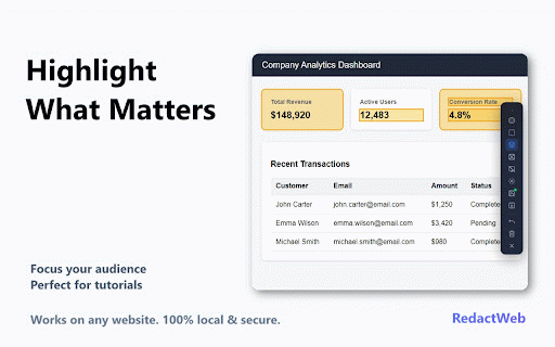 RedactWeb :: Blur, protect and hide sensitive content on any website. Premium license required after 7-day trial.
