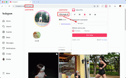 IG Auto Like :: Use IG Auto Like to auto-like niche Instagram posts, gaining followers and increasing engagement.