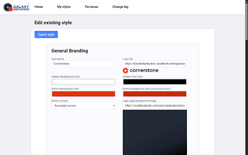 Reforged :: Create, manage custom styles and personas for the Cornerstone Experience