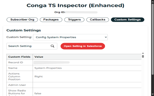 Conga TS Inspector (Enhanced) :: View Imp Information for Debugging Conga Issues