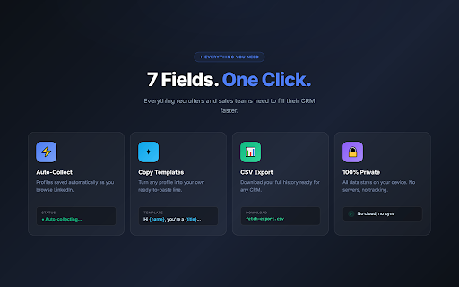 Fetch :: Extract LinkedIn profile data in one click.