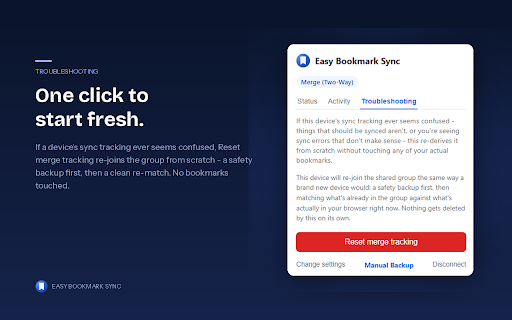 Easy Bookmark Sync :: Syncs bookmarks between computers through your own Google Drive.