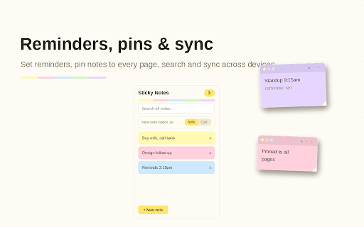 Sticky Notes :: Stick draggable, resizable notes onto any webpage. Notes are saved per page and restored when you return.