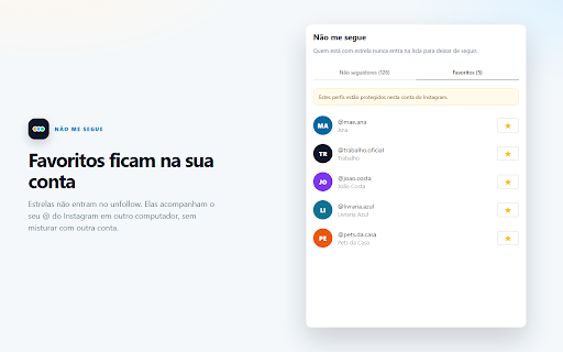 Não me segue :: Mass unfollow users who don't follow you back on Instagram.