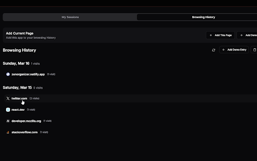 Session Zen :: Organize your browsing history into meaningful sessions