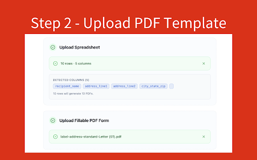Fill PDF from Google Sheets, Excel & CSV :: Bulk fill PDF forms from Google Sheets, Excel, or CSV. Map columns to PDF fields and export filled PDFs locally.