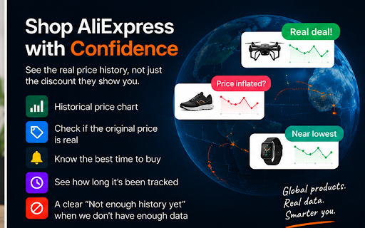 PriceProven — AliExpress Price History :: See the prices we recorded for an AliExpress listing, and whether its discount holds up against them. Or that we do not know yet.