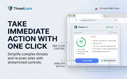 ThreatLens - AI Web Security & Phishing Detector :: Detect phishing, scams, and unsafe websites instantly with AI-powered real-time analysis