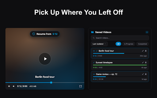 Telegram Augmenter :: Enhances Telegram Web video player with fullscreen controls, volume/timestamp persistence, keyboard shortcuts (Space, arrows, F).
