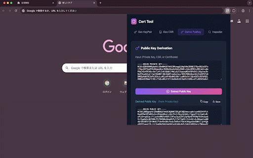 Cert Tool :: A comprehensive tool for certificates: Key Pair Generation, CSR Generation, Public Key Derivation, and Inspection.