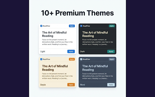ReadFlow - Distraction-Free Reader :: Distraction-free reading mode for articles. Clean layout, customizable themes, text-to-speech, and reading tools.